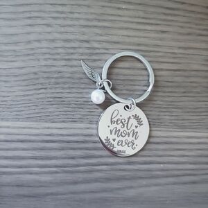 Women's Mom silver Small keychain "Best Mom ever"